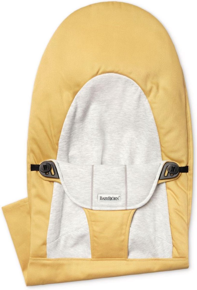BABYBJÖRN Stoffen Zitting voor Wipstoel Balance Soft - Geel-Grijs Cotton Jersey
