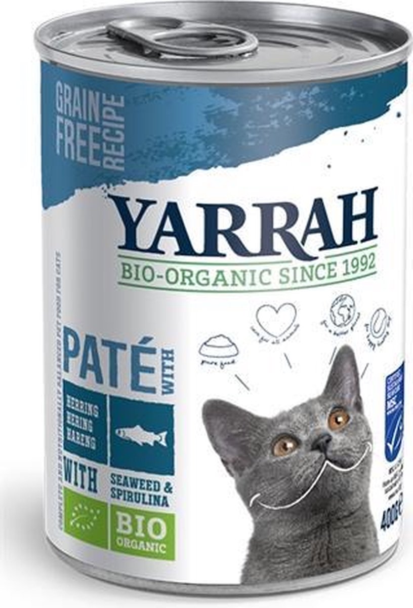 Yarrah cat blik pate vis - 400 gr - 12 stuks