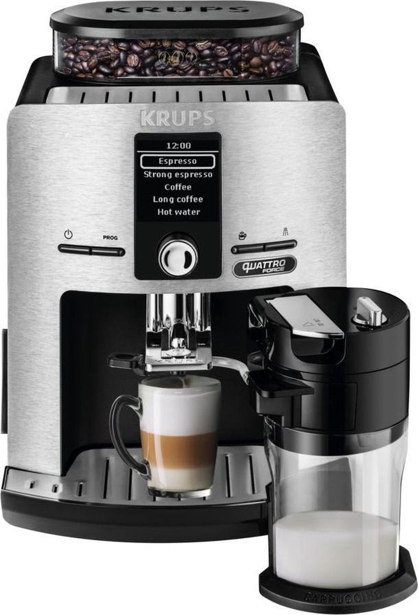 Krups Quattro Force Latt Espress EA82FD  - Espressomachine - RVS