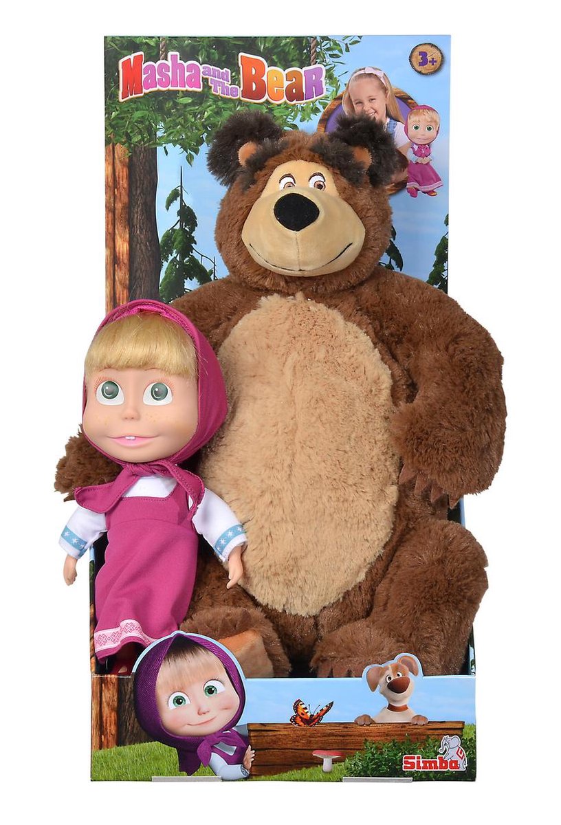 Simba Masha Set Plushbear big + Doll big