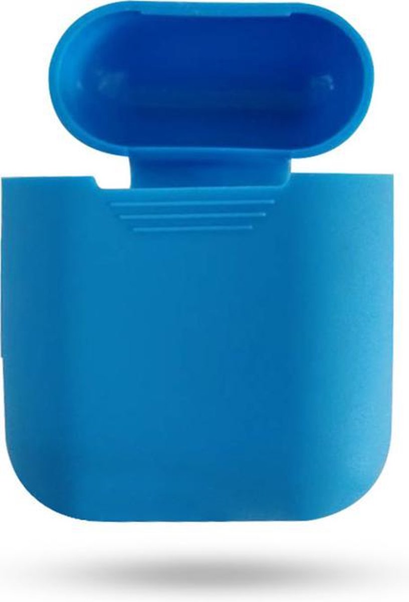 KELERINO. Siliconen hoesje voor Apple Airpods 1 & 2 - Softcase - Licht Blauw