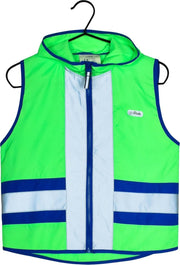 gofluo. Joy Veiligheidshesje - Reflecterend hesje - Fluoriserend - Veiligheidsvest - Lichtgewicht - Reflectie jas - Zichtbaarheid in het donker - Veilig de weg op - Groen - 128