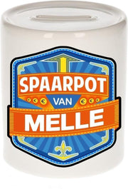 Kinder spaarpot voor Melle - keramiek - naam spaarpotten