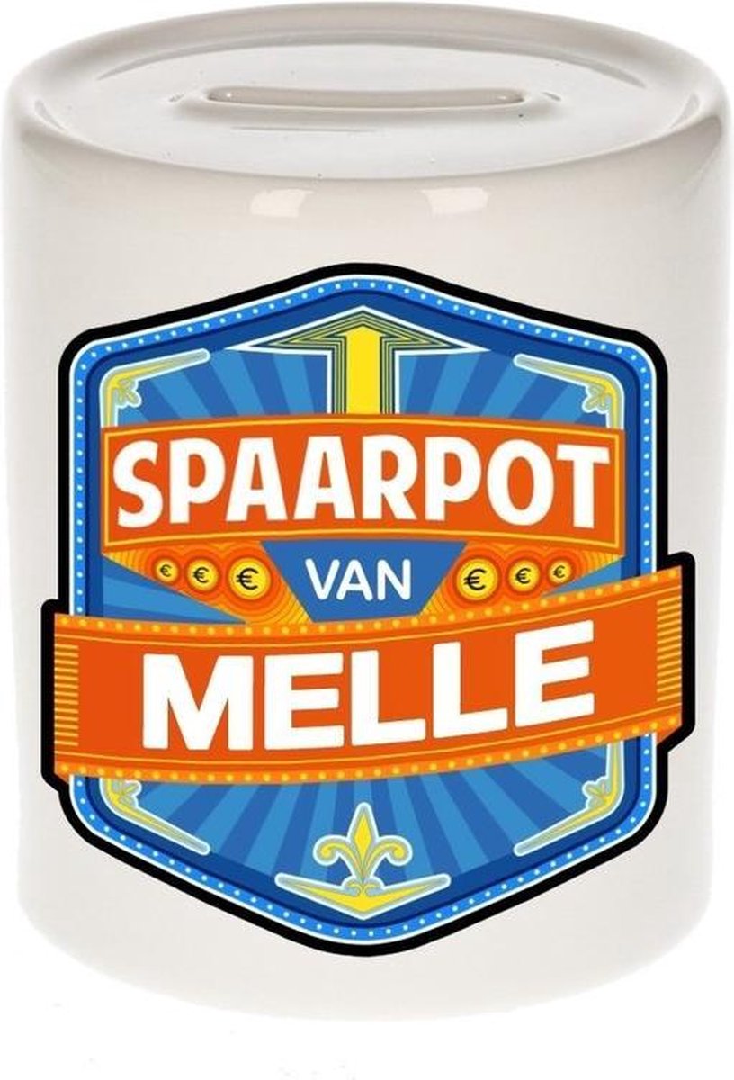 Kinder spaarpot voor Melle - keramiek - naam spaarpotten