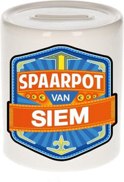 Kinder spaarpot voor Siem - keramiek - naam spaarpotten