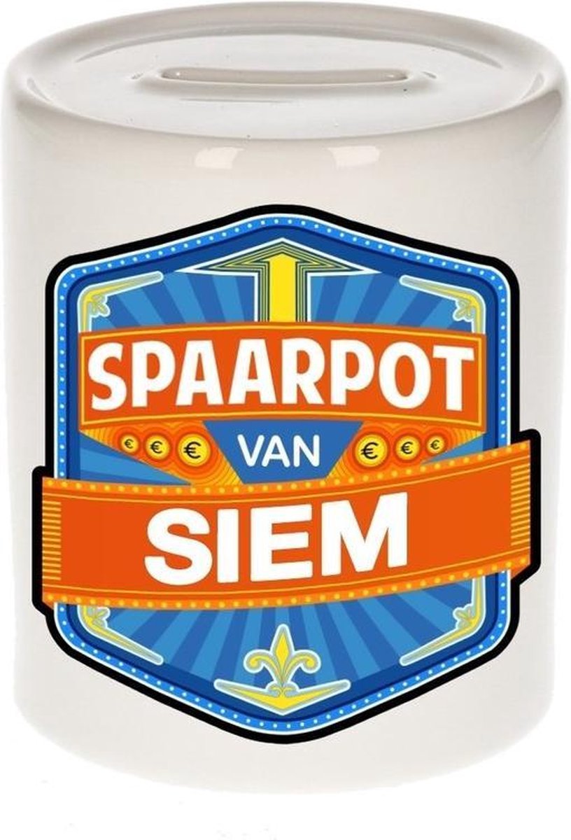Kinder spaarpot voor Siem - keramiek - naam spaarpotten
