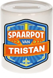 Kinder spaarpot voor Tristan - keramiek - naam spaarpotten
