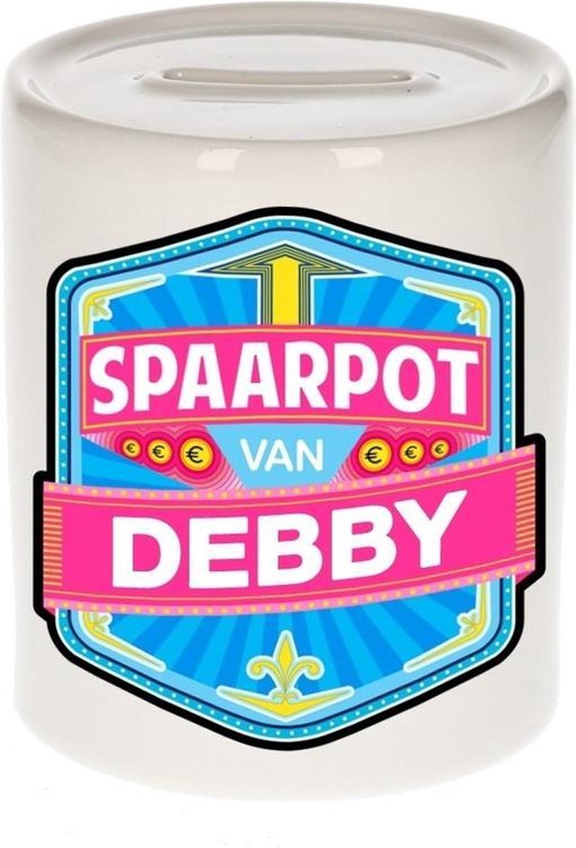Kinder spaarpot voor Debby - keramiek - naam spaarpotten