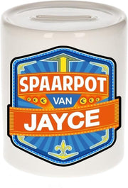 Kinder spaarpot voor Jayce - keramiek - naam spaarpotten