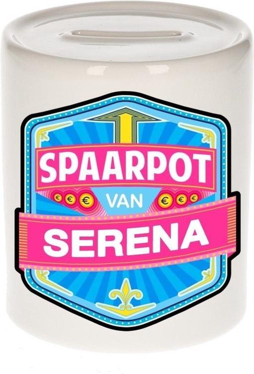 Kinder spaarpot voor Serena   - keramiek - naam spaarpotten