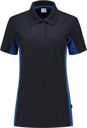 Tricorp poloshirt bi-color dames - 202003 - navy / koningsblauw - maat 3XL
