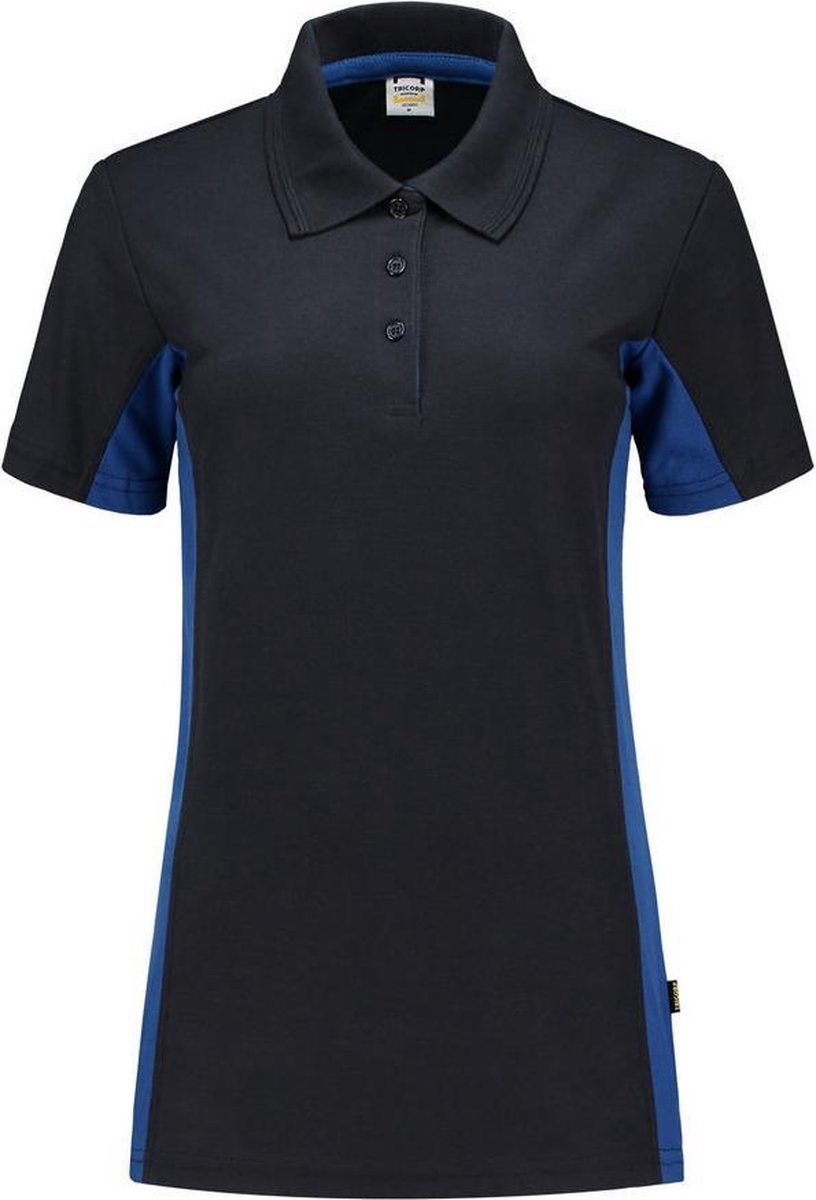 Tricorp poloshirt bi-color dames - 202003 - navy / koningsblauw - maat 3XL