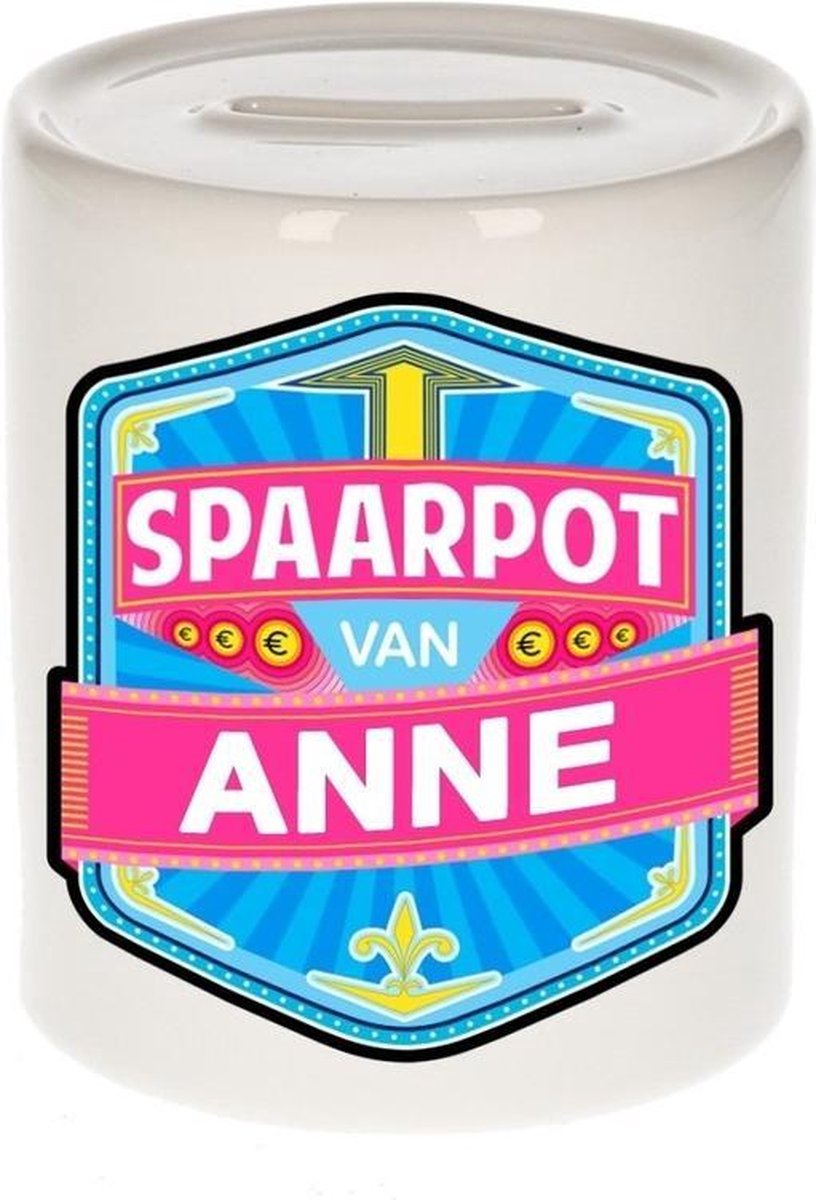 Kinder spaarpot voor Anne - keramiek - naam spaarpotten