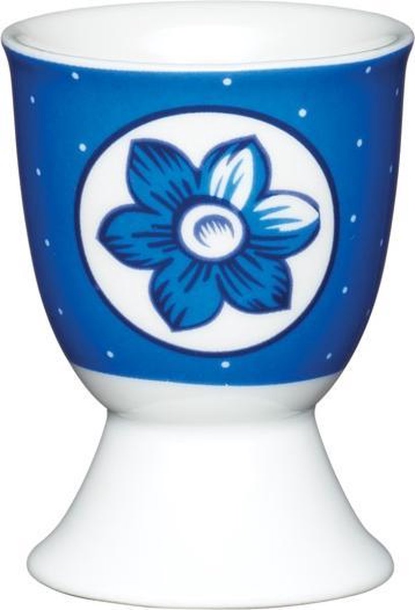 Eierdopje - Bloem - Blauw - KitchenCraft