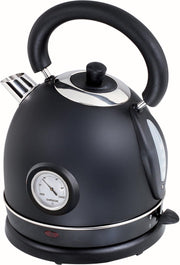 Livoo Retro Waterkoker met Thermometer Zwart