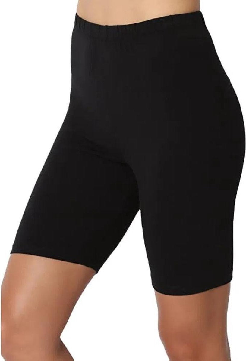 Hoogkwaliteit Dames Korte Legging / Short | Sport Legging   | Zwart - L