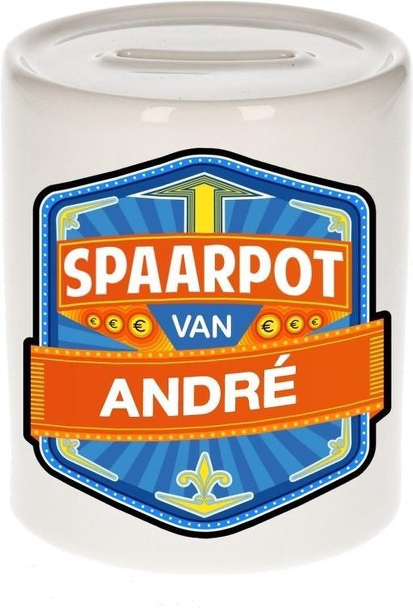 Kinder spaarpot voor Andre - keramiek - naam spaarpotten