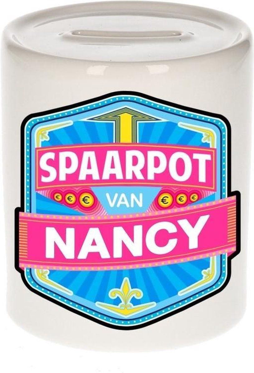 Kinder spaarpot voor Nancy   - keramiek - naam spaarpotten