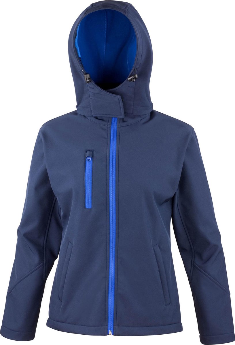 Ladies TX performance Hooded Softshell Jacket Navy Medium (M)