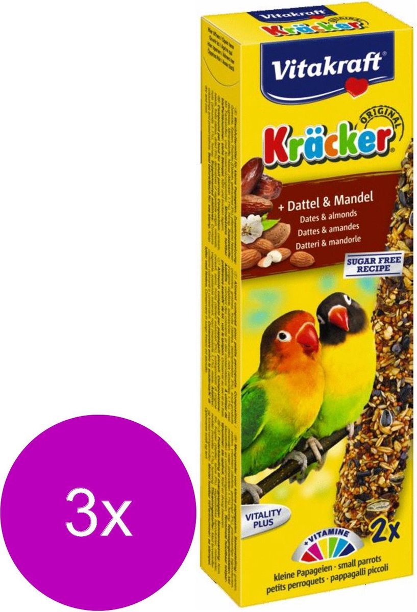 Vitakraft Agapornis Kracker 2 stuks - Vogelsnack - 3 x Fruit