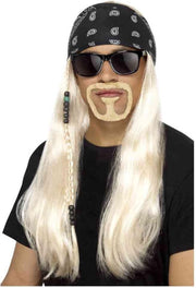 Blonde biker set voor volwassenen - Verkleedpruik