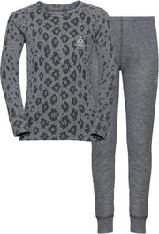Odlo - Grey Melange Thermoset - Kids - Maat 128