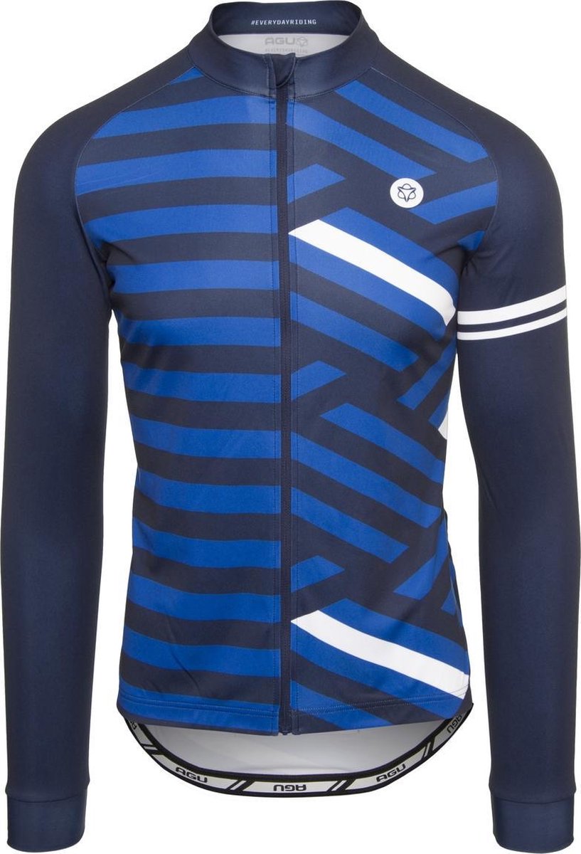 AGU Amaze Fietsshirt Lange Mouwen Essential Heren Fietsshirt - Maat M - Blauw