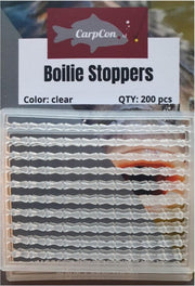 Boilie Stoppers - Clear - 200 stuks (2 rekjes) - Hair Stoppertjes - Boiliestoppers