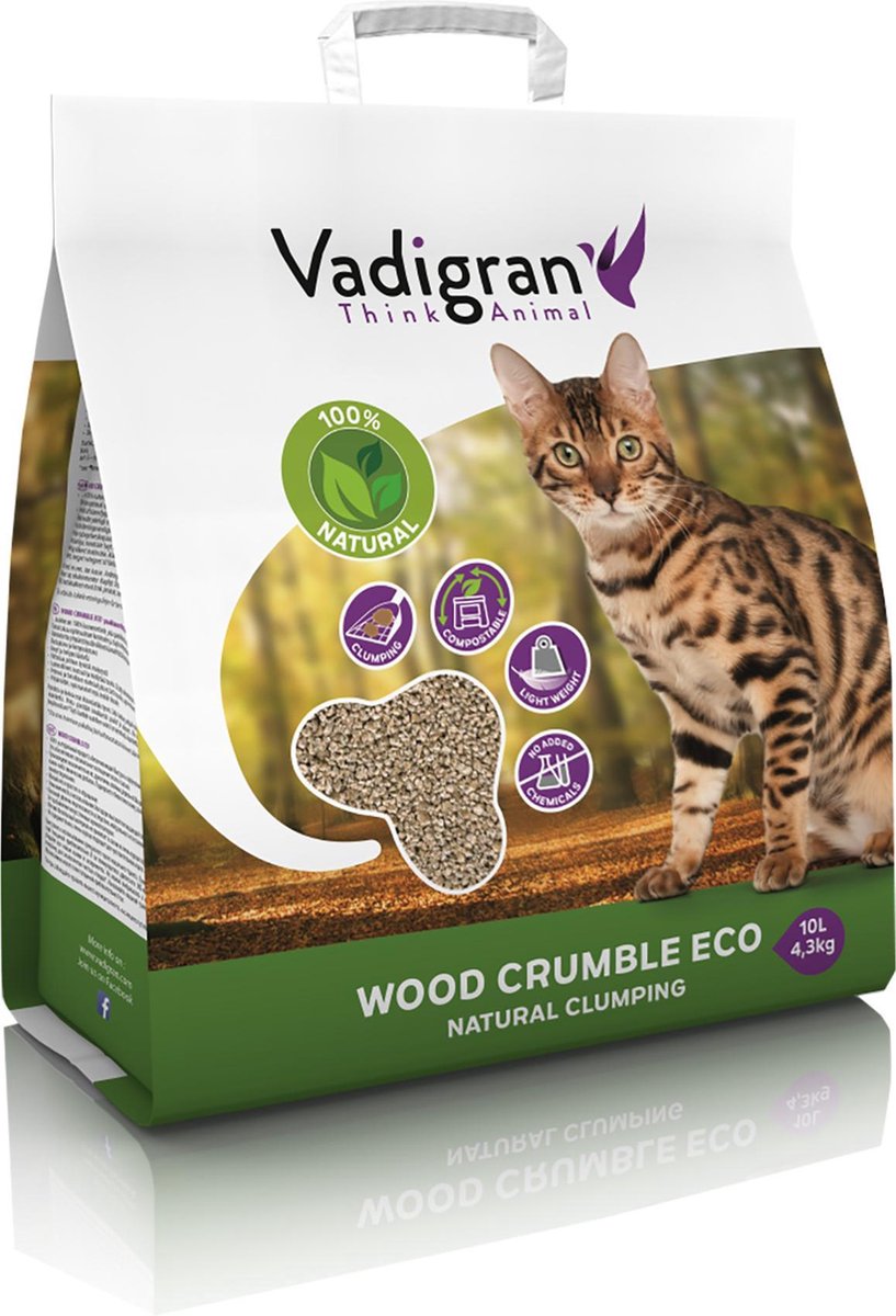 Cat litter wood crumble 10l