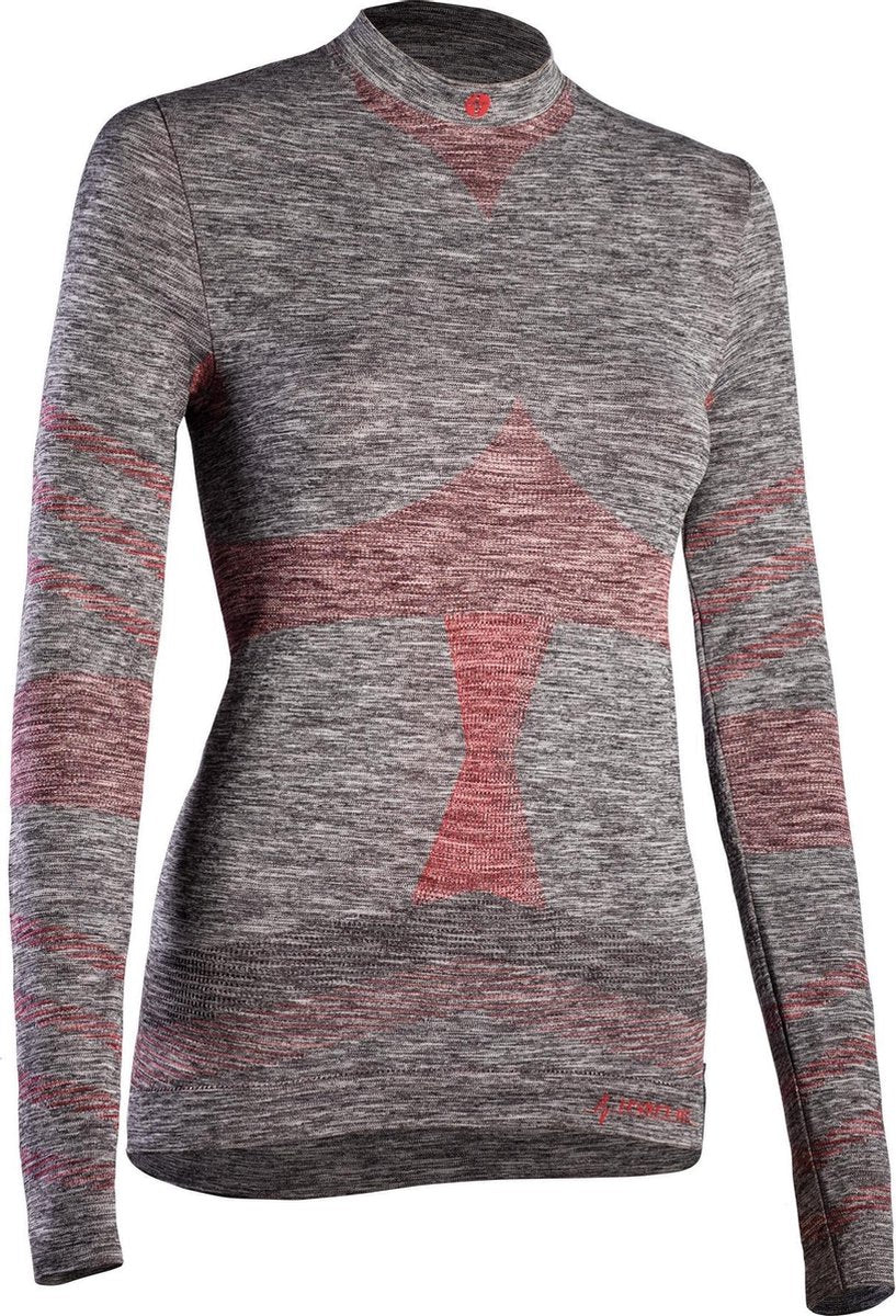 Iron-ic Sportshirt Longsleeve Dames Polyamide Grijs Maat S/m