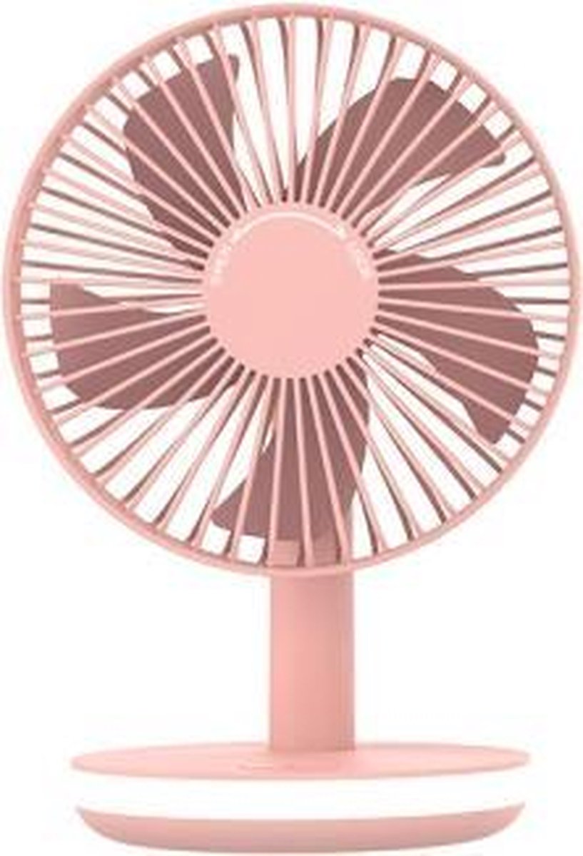 LVP-807 Studentenslaapzaal Home Desktop Mini Ventilator Nachtlampje (Poeder)