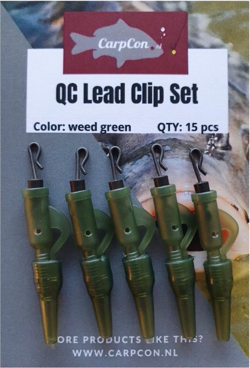 Safety Lead Clip set + QC Swivels - 5 stuks - Visveilig Vastloodsysteem + QC Swivel