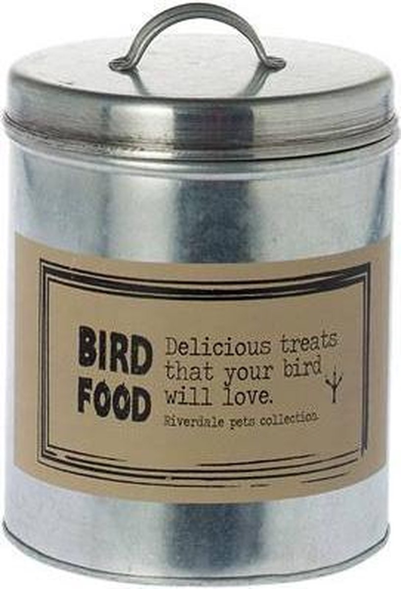 Riverdale Blik Bird zilver 17cm