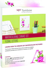 Tombow - Watercolouring canvas set - Floral Letters - Aquarelverf set