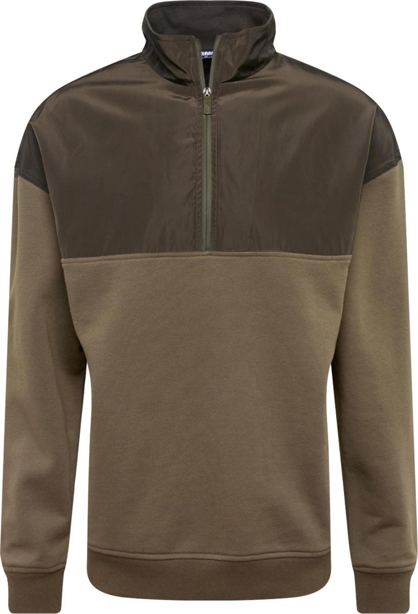 Urban Classics Sweater/trui -L- Military Troyer Groen