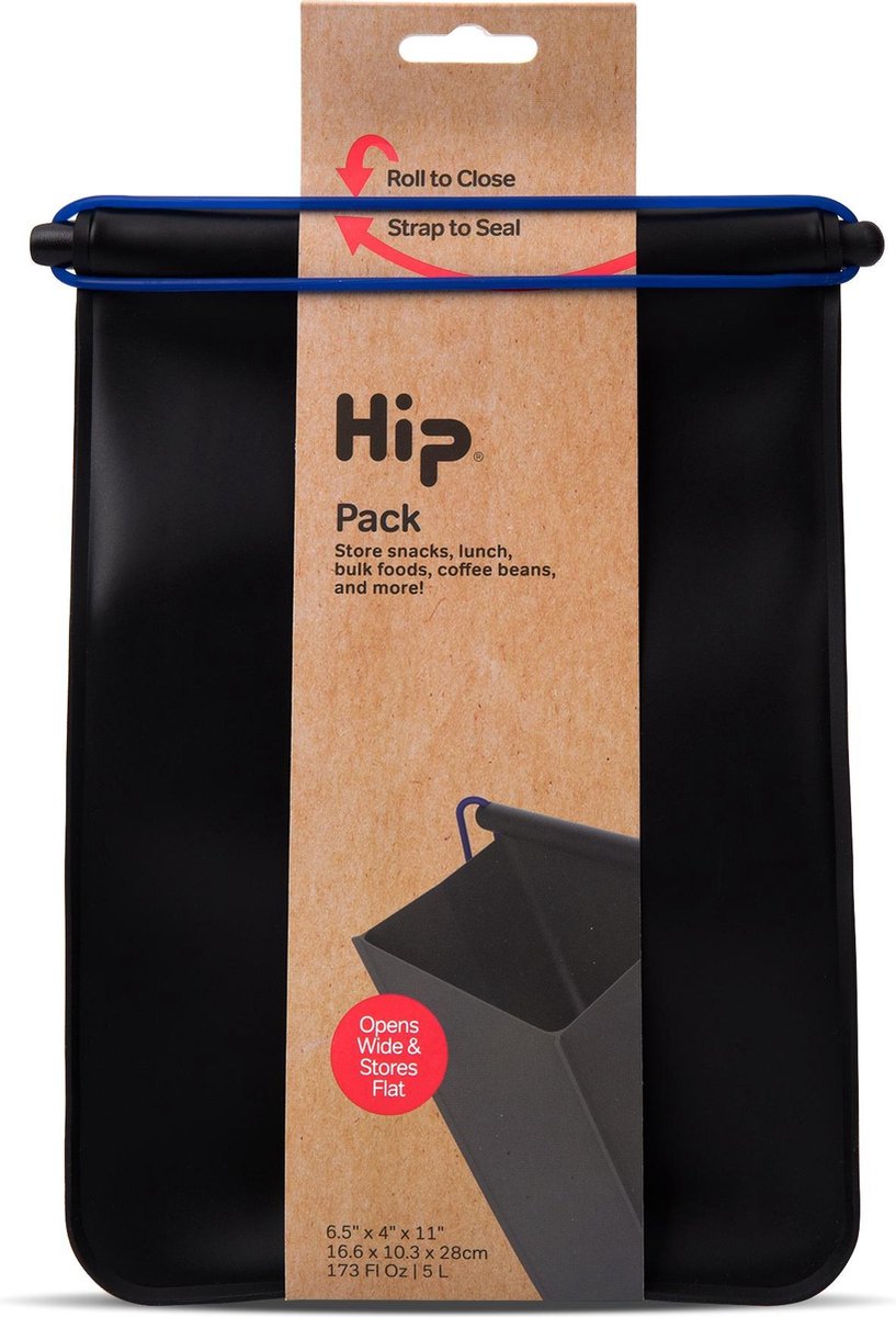 HIP Pack Herbruikbare Lunchzak Groot Zwart