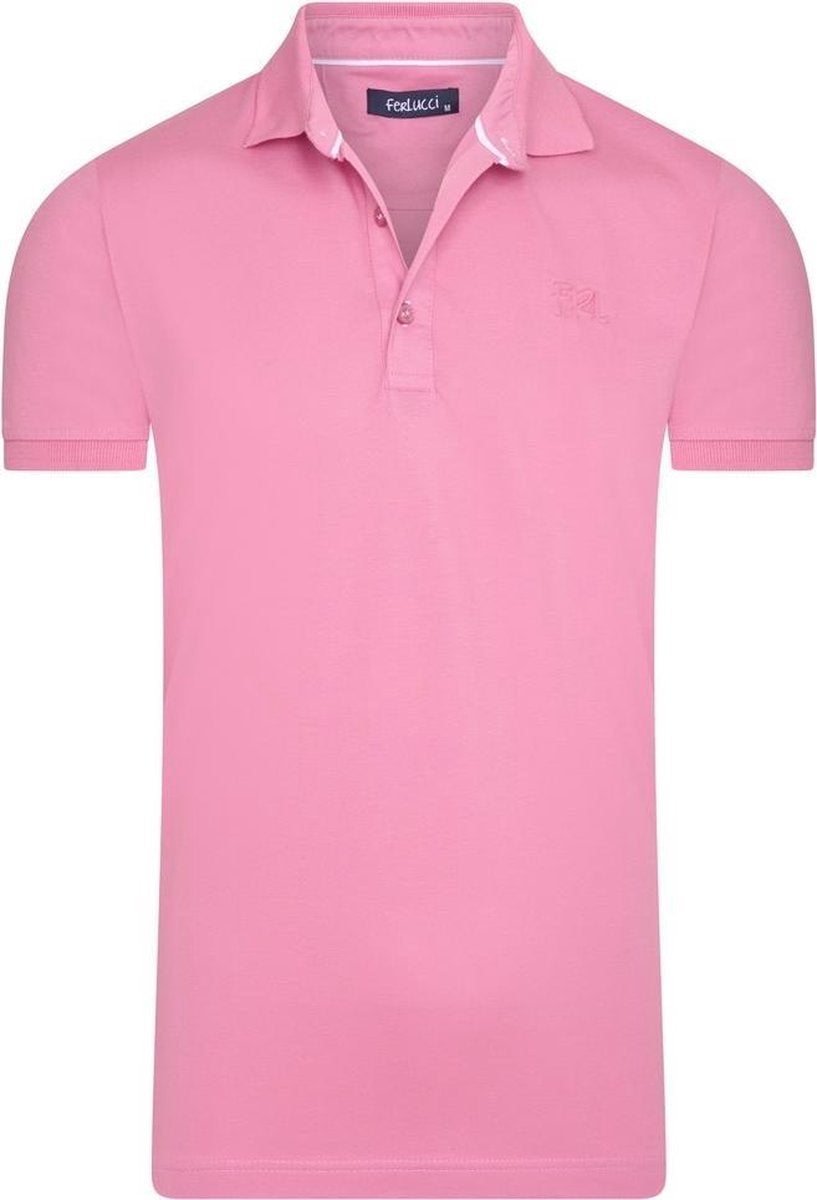 Ferlucci - Exclusieve Heren Polo - Stretch - Model Garda - Roze