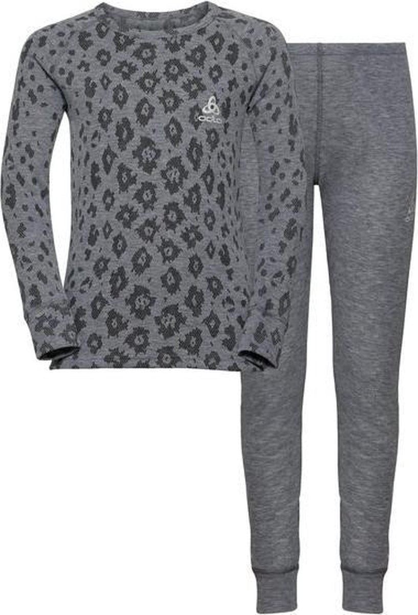 Odlo - Grey Melange Thermoset - Kids - Maat 164