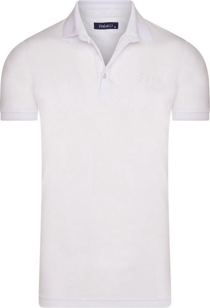 Ferlucci - Exclusieve Heren Polo - Stretch - Model Garda - Wit