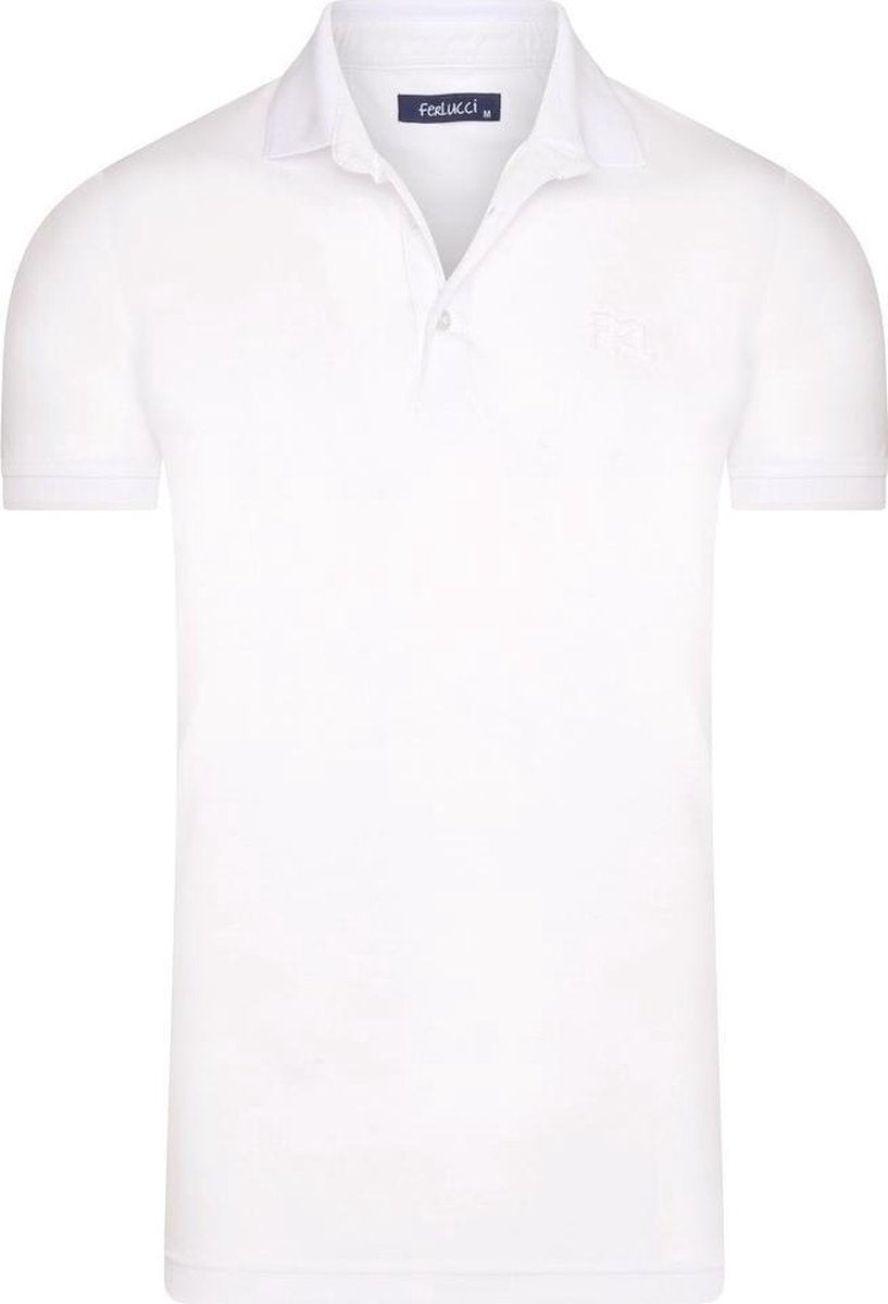 Ferlucci - Exclusieve Heren Polo - Stretch - Model Garda - Wit