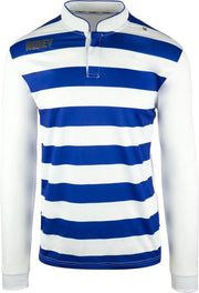 Robey Legendary LS voetbalshirt lange mouwen (maat 2XL) - Blue/White Stripe