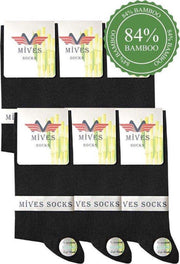 Mives Hoogwaardig Bamboe Damessokken | Naadloos Bamboe 84%| Maat 39-41 | 6 paar - Marineblauw - Maat 39-41 | Mives Socks | Dames sokken