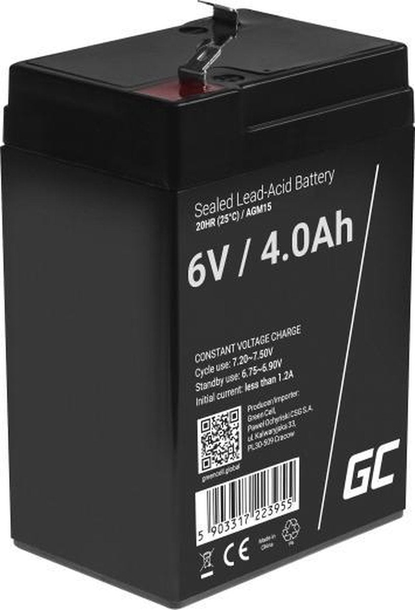 AGM Batterij 6V 4Ah