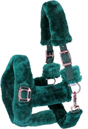Horsegear Halster  Suave Rosegold - Dark Green - pony