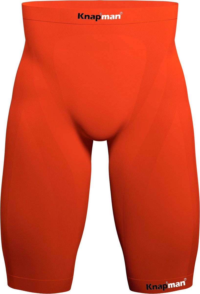 Knapman Zoned Compression Short 45% Oranje | Compressiebroek (Liesbroek) voor Heren | Maat XXL