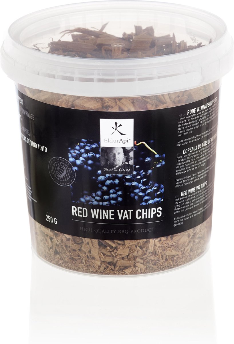 EldurApi | Rookhout | Rode wijnvatsnippers | Red wine vat chips | Smokewood | BBQ
