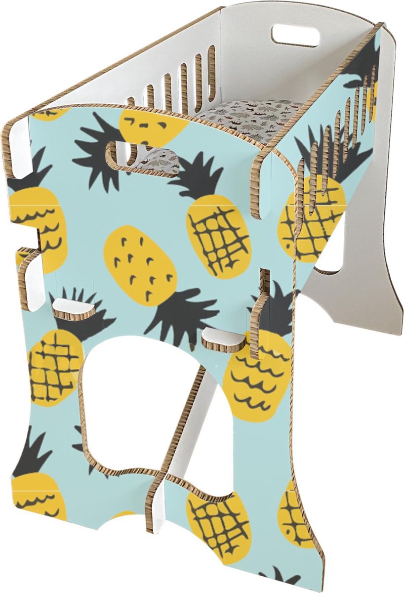KarTent - Babywieg van Honingraat Karton - Papercrib Ananas - Duurzaam karton - CE gekeurd