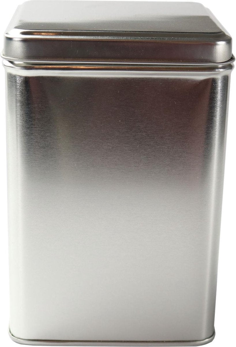 Shamila Theeblik Vierkant 250 gram - Zilver - Blik - 250 gram