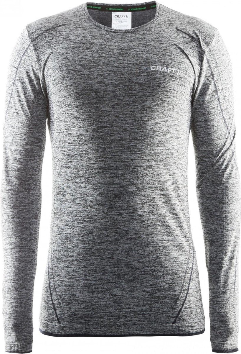 Craft Active Comfort Roundneck Ls Sportshirt Heren - Black Melange