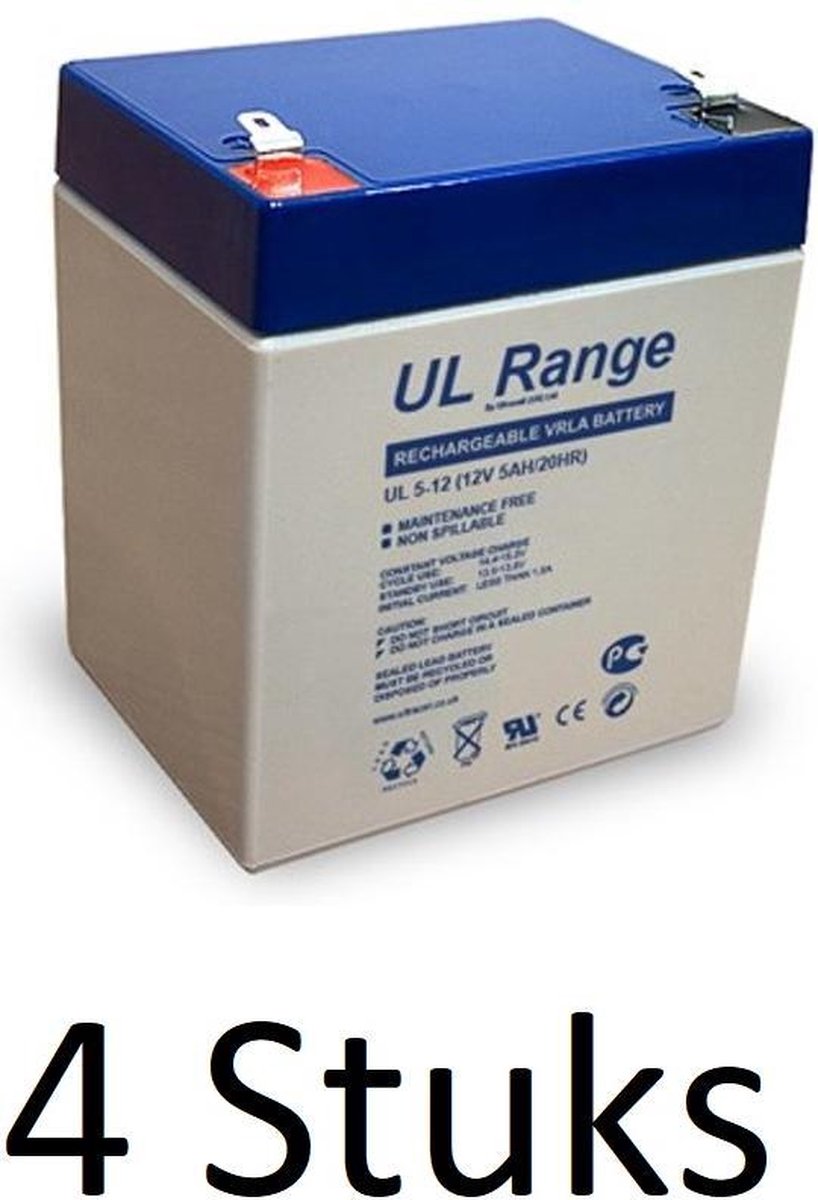 4 Stuks Ultracell Loodaccu UL 12v 18000mAh